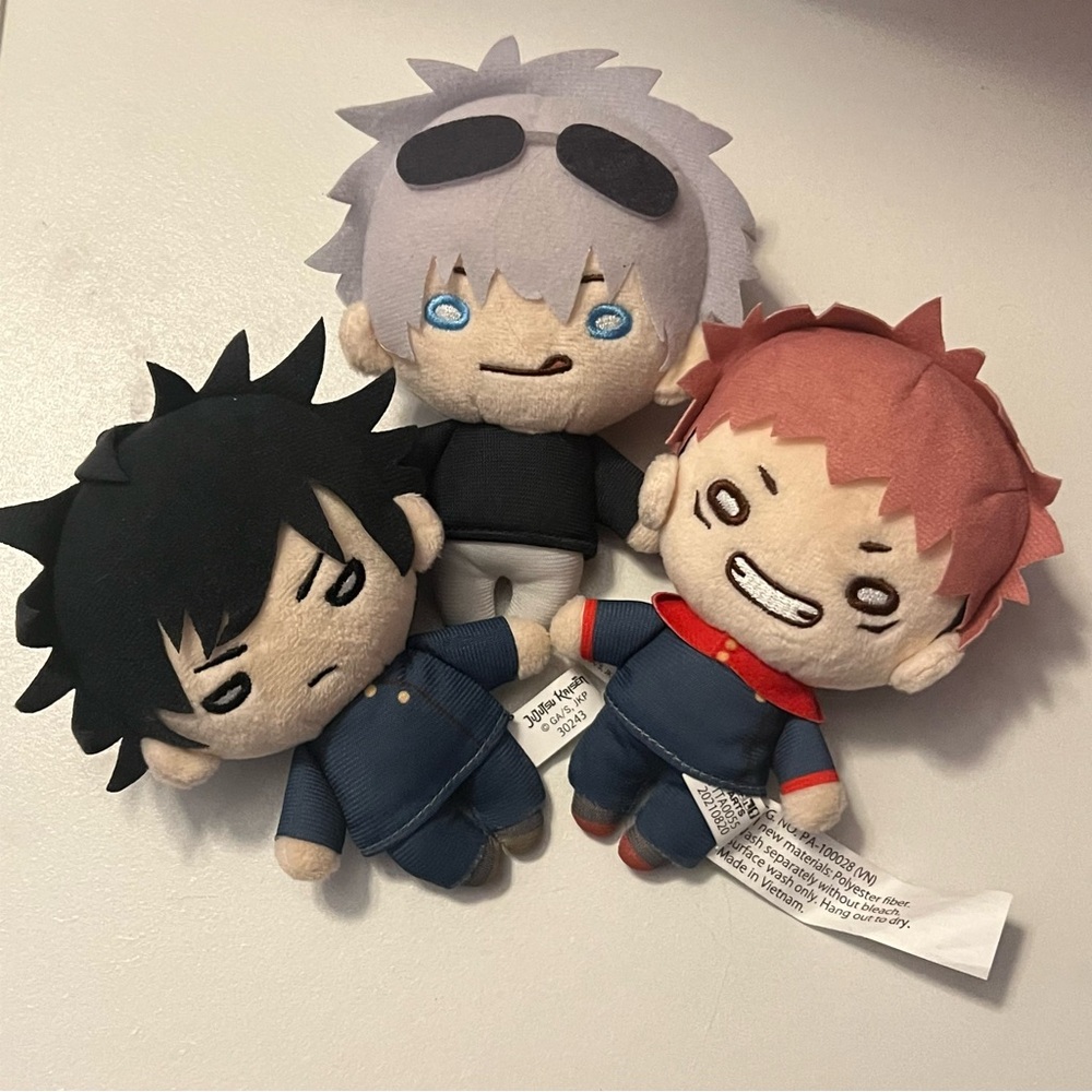 Satoru Gojo, Megumi Fushiguro, Yuji Itodori - Nitotan JJK Plush Keychains